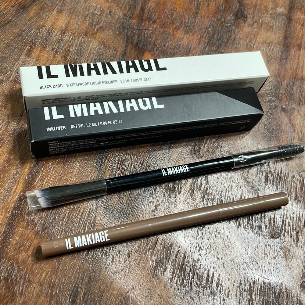 il makiage makeup bundle Brow Pen, Brow Brush, waterproof eyeliner and inkliner